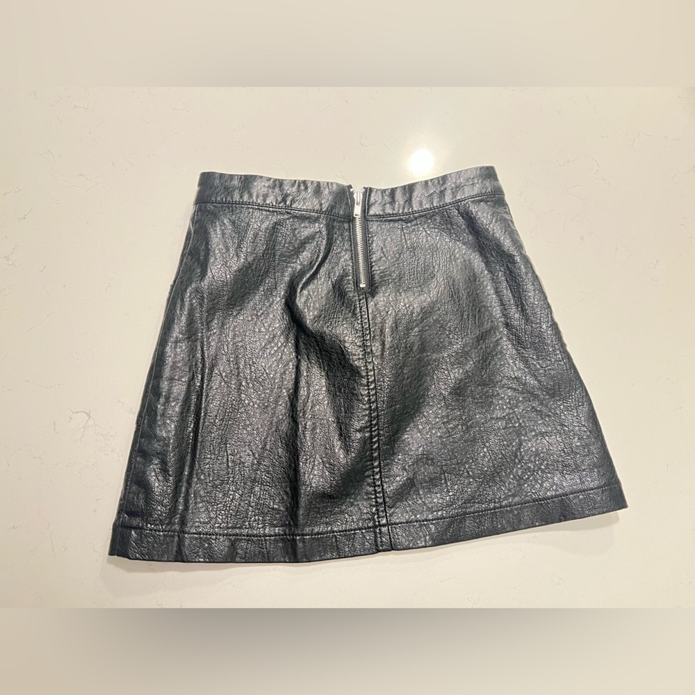 Art Class Girls Faux Leather Mini Skirt With Pockets size S 6X